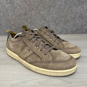 ECCO Ennio Sneakers Mens 46 Brown Leather Casual Lace Up Low Top Shoes
